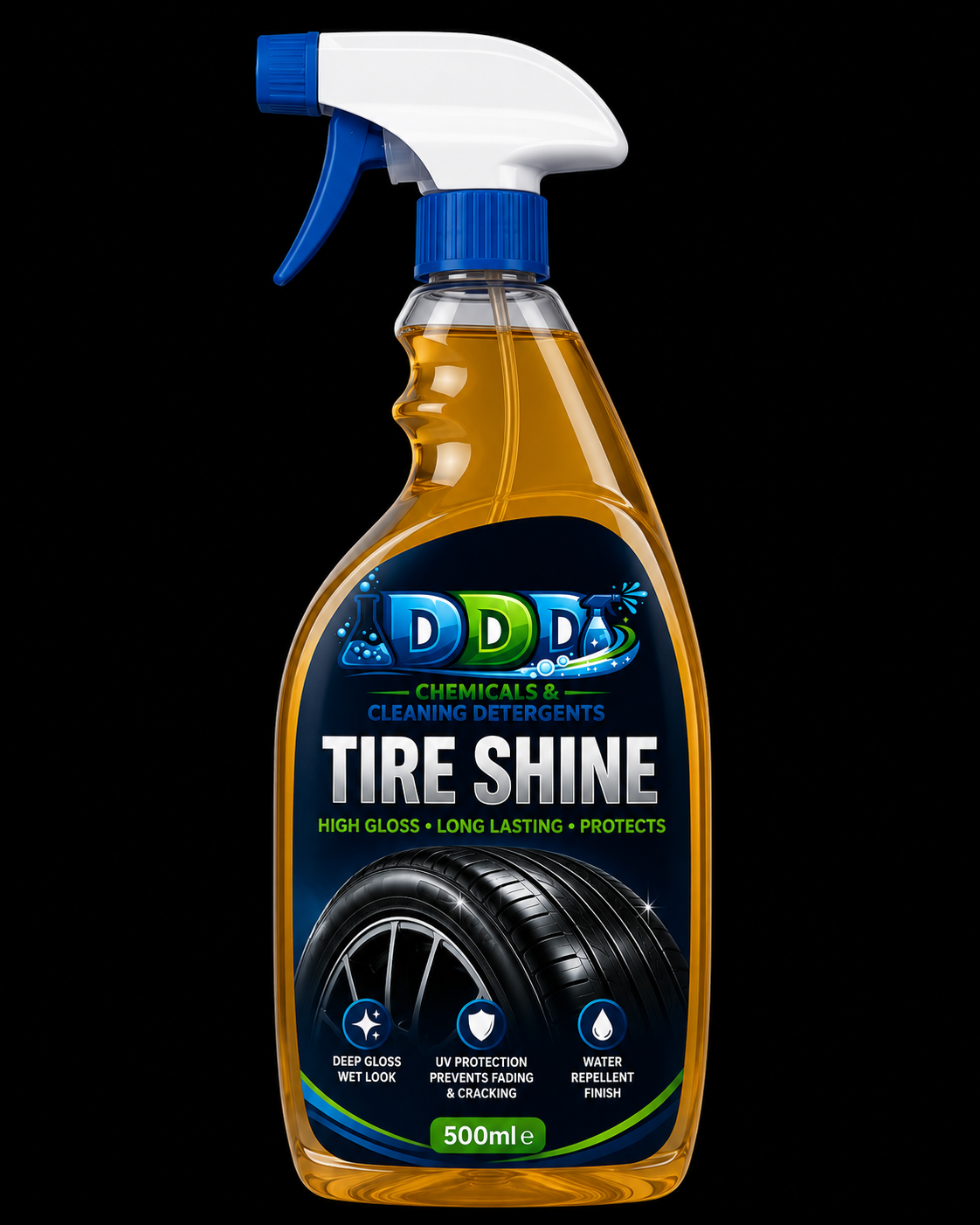 Tire Shine Gel – Deep Black Shine & Long-Lasting Protection