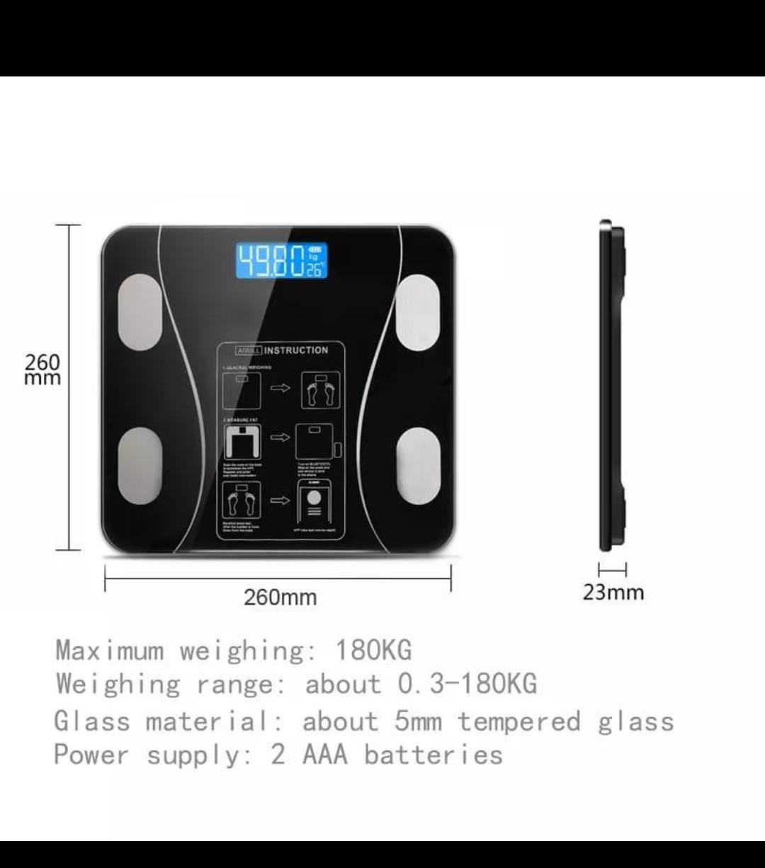 Weighing Scale Smart Bluetooth Body Scale Weight Scale Body Fat Scale Smart Wireless Digital Bathroom Weight Scale Body Composition Analyzer With Smartphone App Bluetooth-compatible Health Monitors