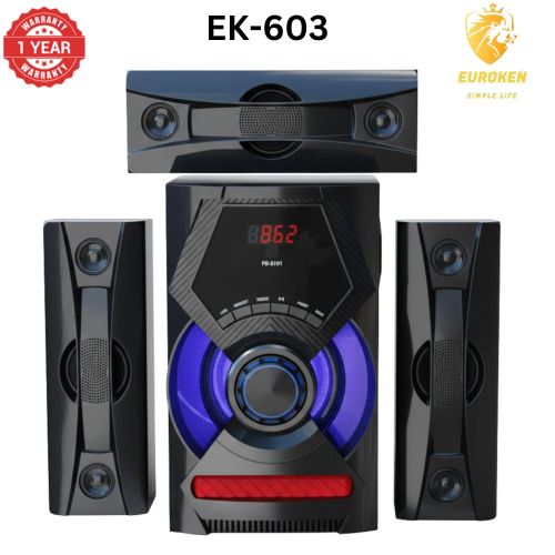 Euroken EK-603 3.1 CHANNEL HIGH QUALITY WOOFER SYSTEM PMPO 20000W & 3 SPEAKERS