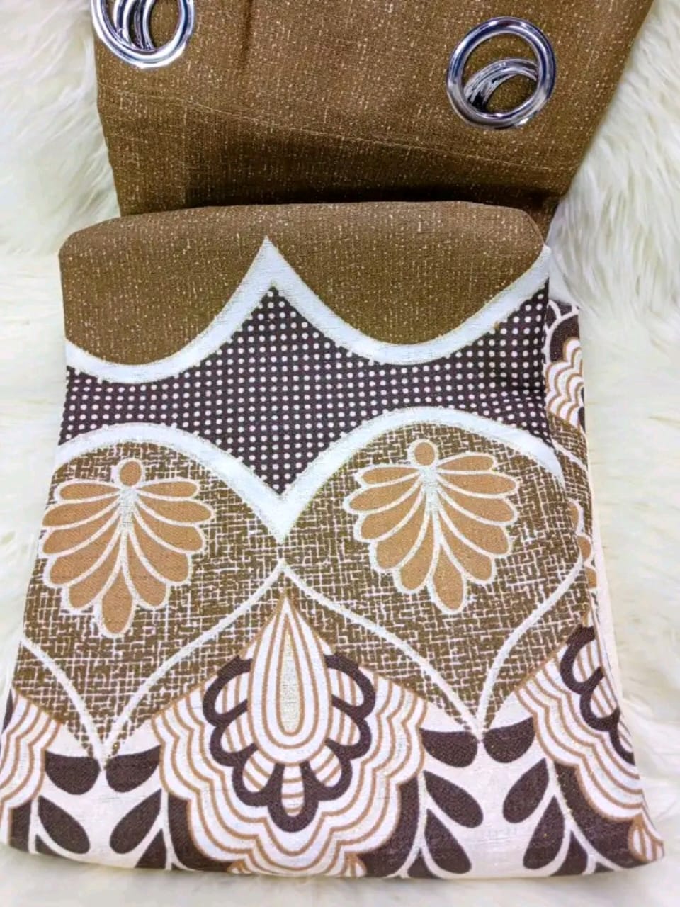 CLEARANCE SALE!!! 3PCs Heavy Pattern Curtains (1.5m +1.5m + 3m Sheer) Height 2.5m