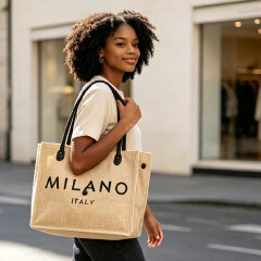 Fashion Printed Eco-Friendly Shopping Bag With Heavy Commuter Linen Tote  Tote Bags
