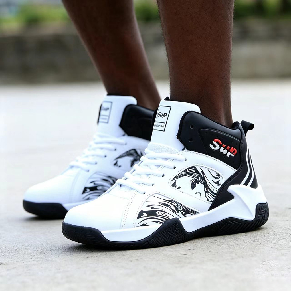 Exquisite Workmanship Men's Non-Slip Sports Breathable Fashion Comfortable Basketball Shoes