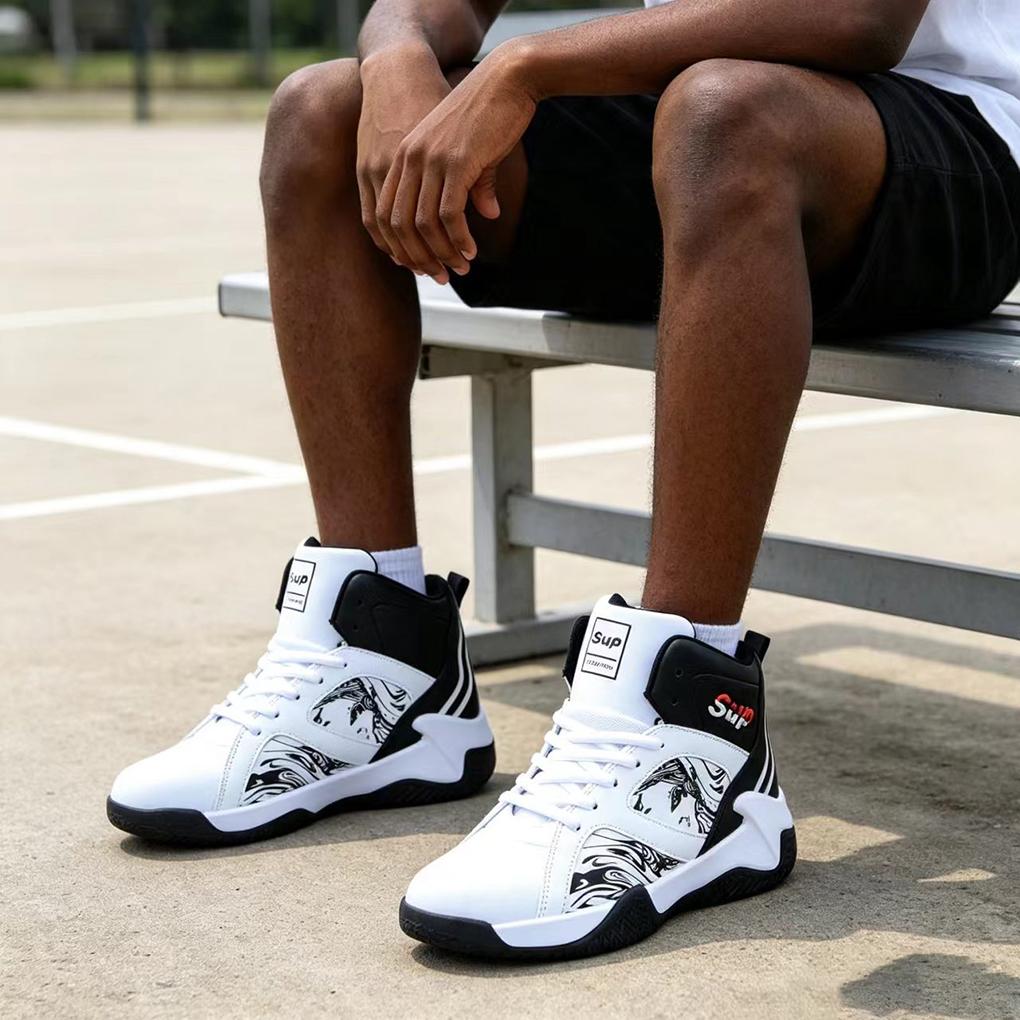 Exquisite Workmanship Men's Non-Slip Sports Breathable Fashion Comfortable Basketball Shoes