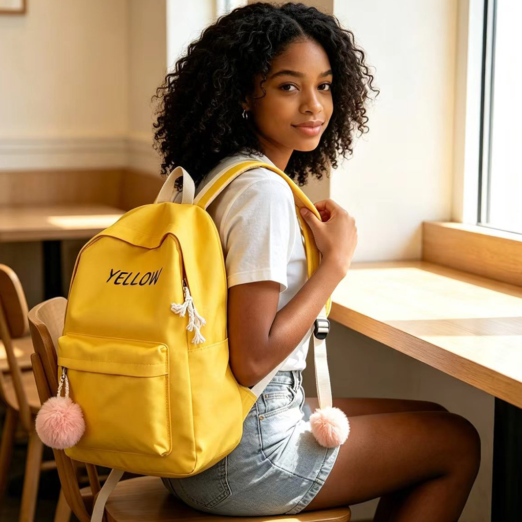 Fashion Three-Piece Simple High School Students Large Capacity Travel Backpack