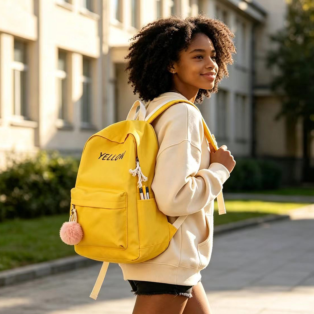 Fashion Three-Piece Simple High School Students Large Capacity Travel Backpack
