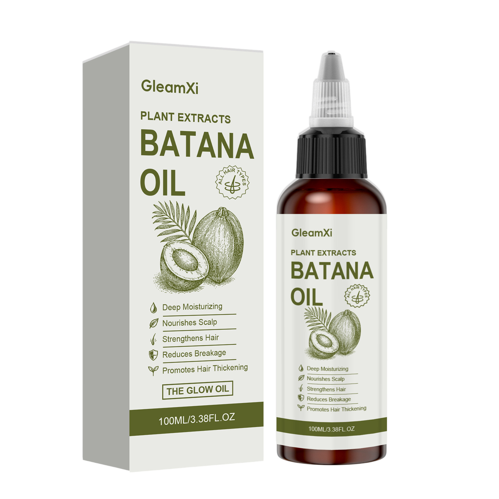 Gleamxi Batana Hair Care Oil, protects hair to be soft, smooth, delicate, and shiny - Hair Care Oil