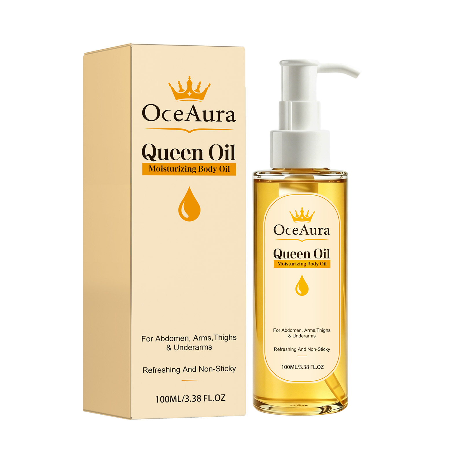 OCEAURA Moisturizing Body Essential Oil Gentle Hydrating Delicate Skin Moisturizing Smooth Care Massage Oil