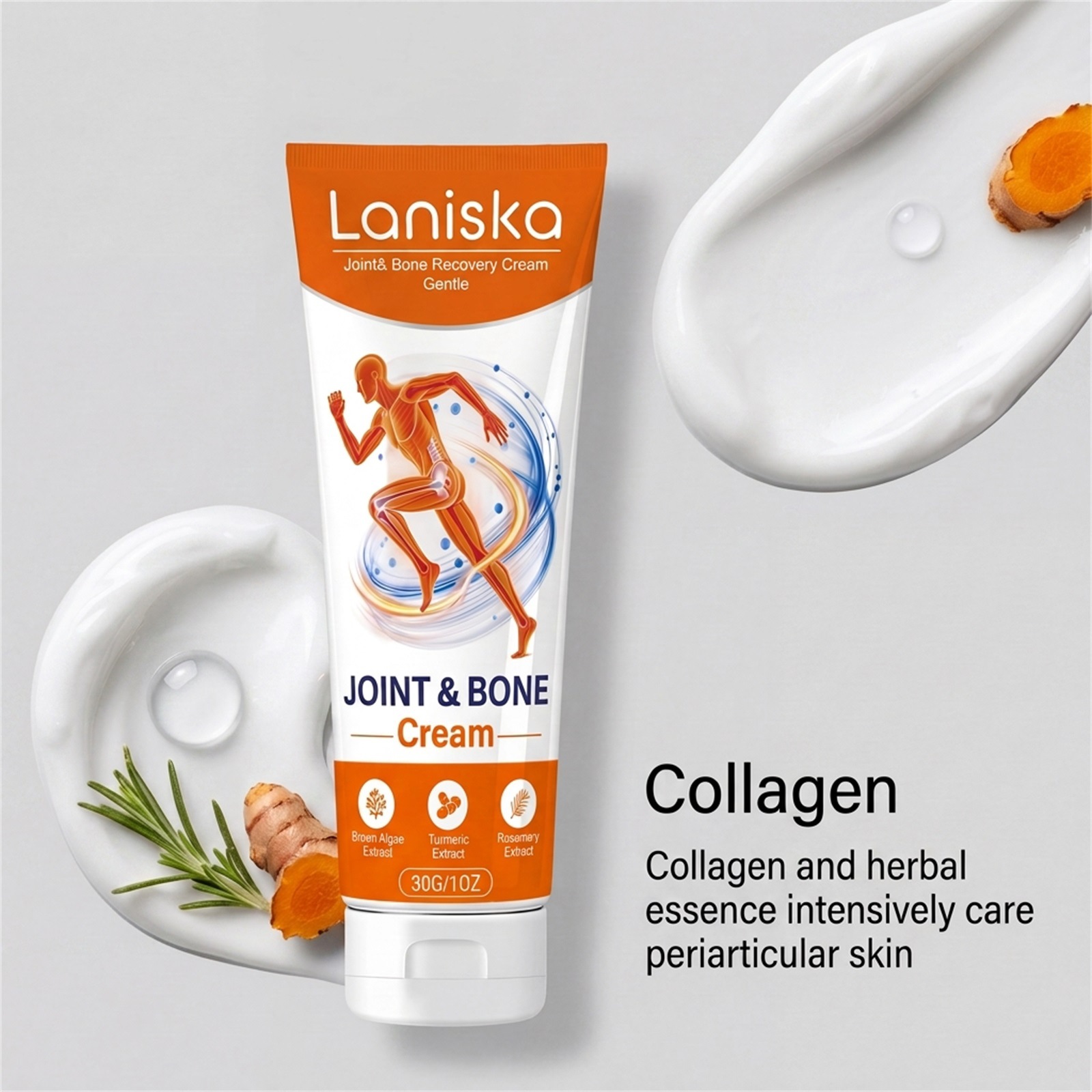 LANISKA Joint Care Cream Daily Gentle Care for Active Joints and Muscles, Refreshing and Easy-to-Apply Care Cream