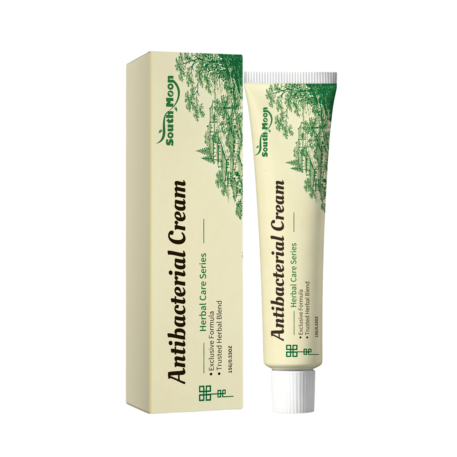 SOUTH MOON Herbal Refreshing Soothing Cream: moisturizes and comforts the skin, making it delicate, smooth, hydrated, and non-greasy