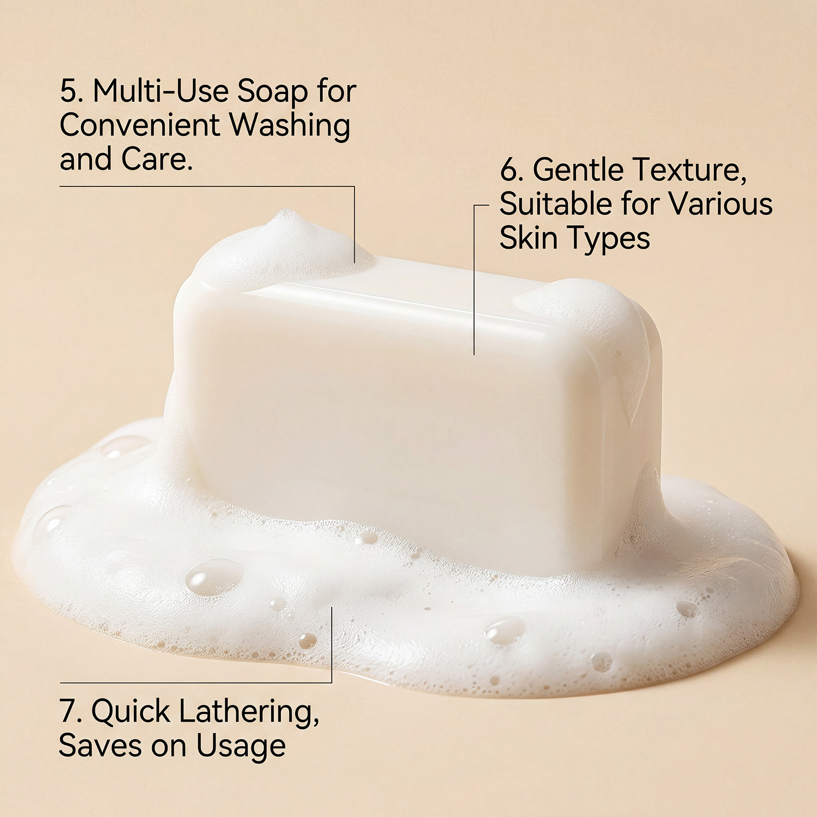 OCEAURA Bath Soap - Gentle care that fits your skin, refreshing and comfortable for everyday home bathing and cleaning