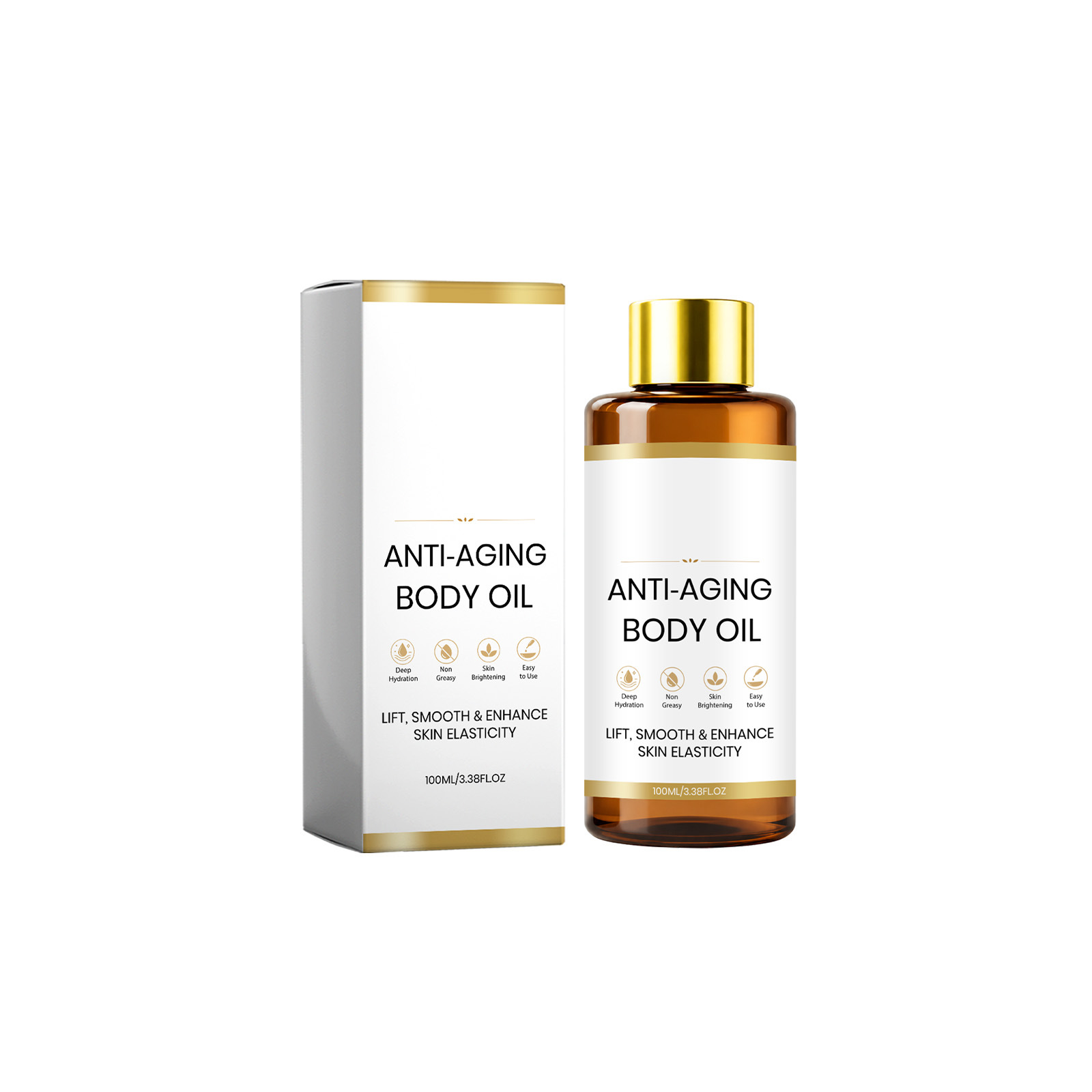 Body essential oil, gently moisturizing, massages the skin, keeps it hydrated and comfortable daily, with a light, non-greasy texture.