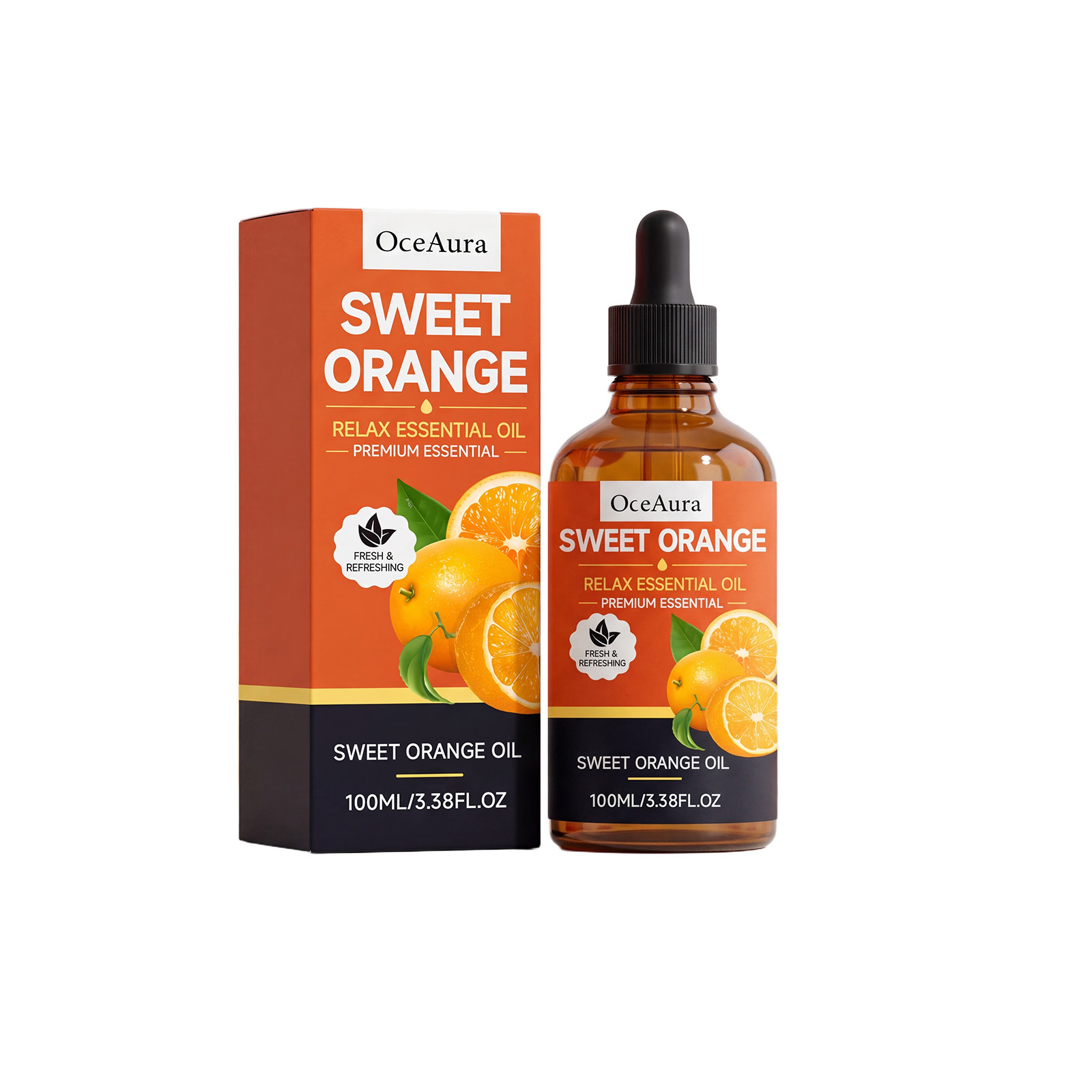 OCEAURA Sweet Orange Essential Oil - Natural sweet orange scent, gentle care for the body, comfortable and enjoyable, convenient everyday essential oil