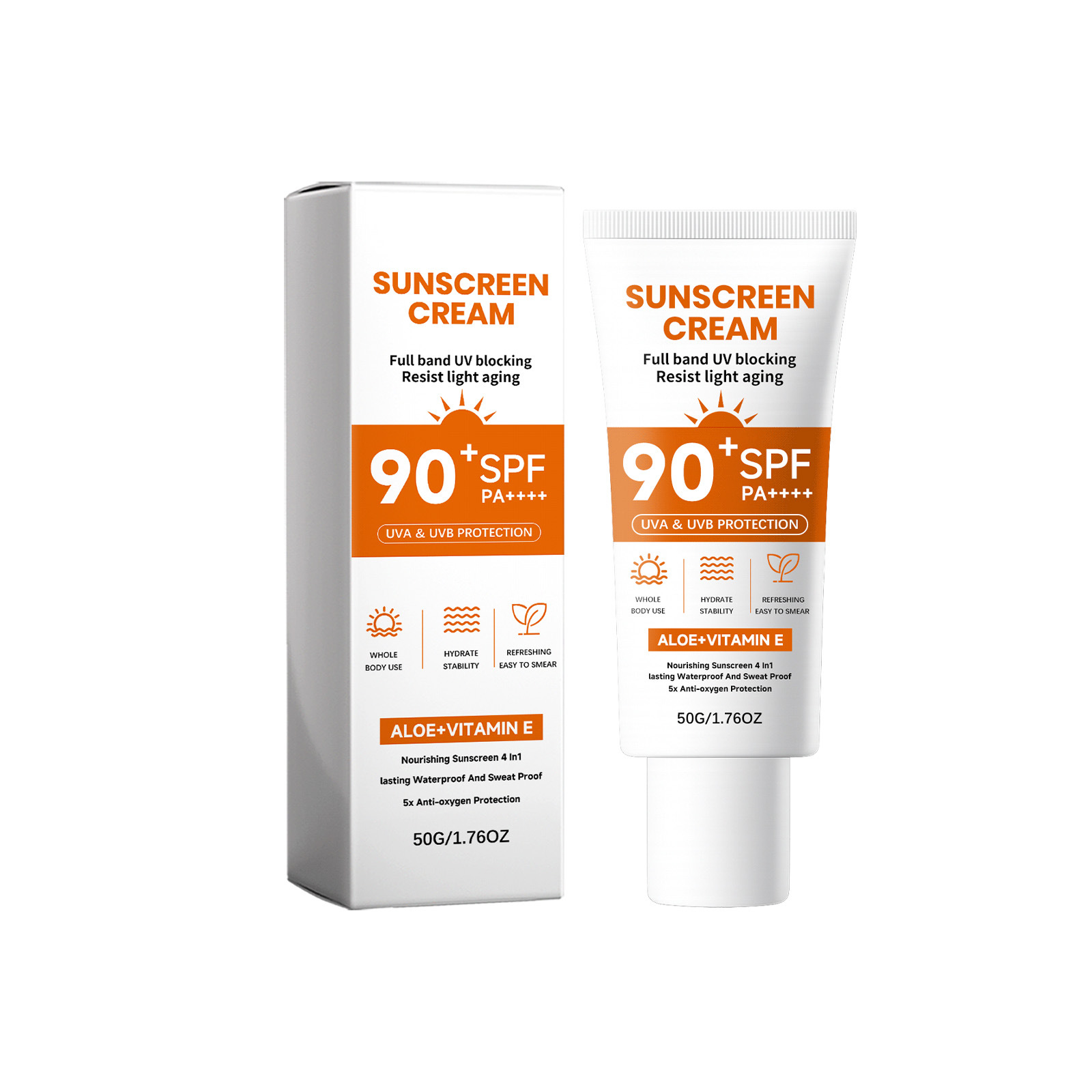 Moisturizing protective cream, lightweight and smooth texture for summer outdoor use, airy and refreshing, not greasy, glides over the skin