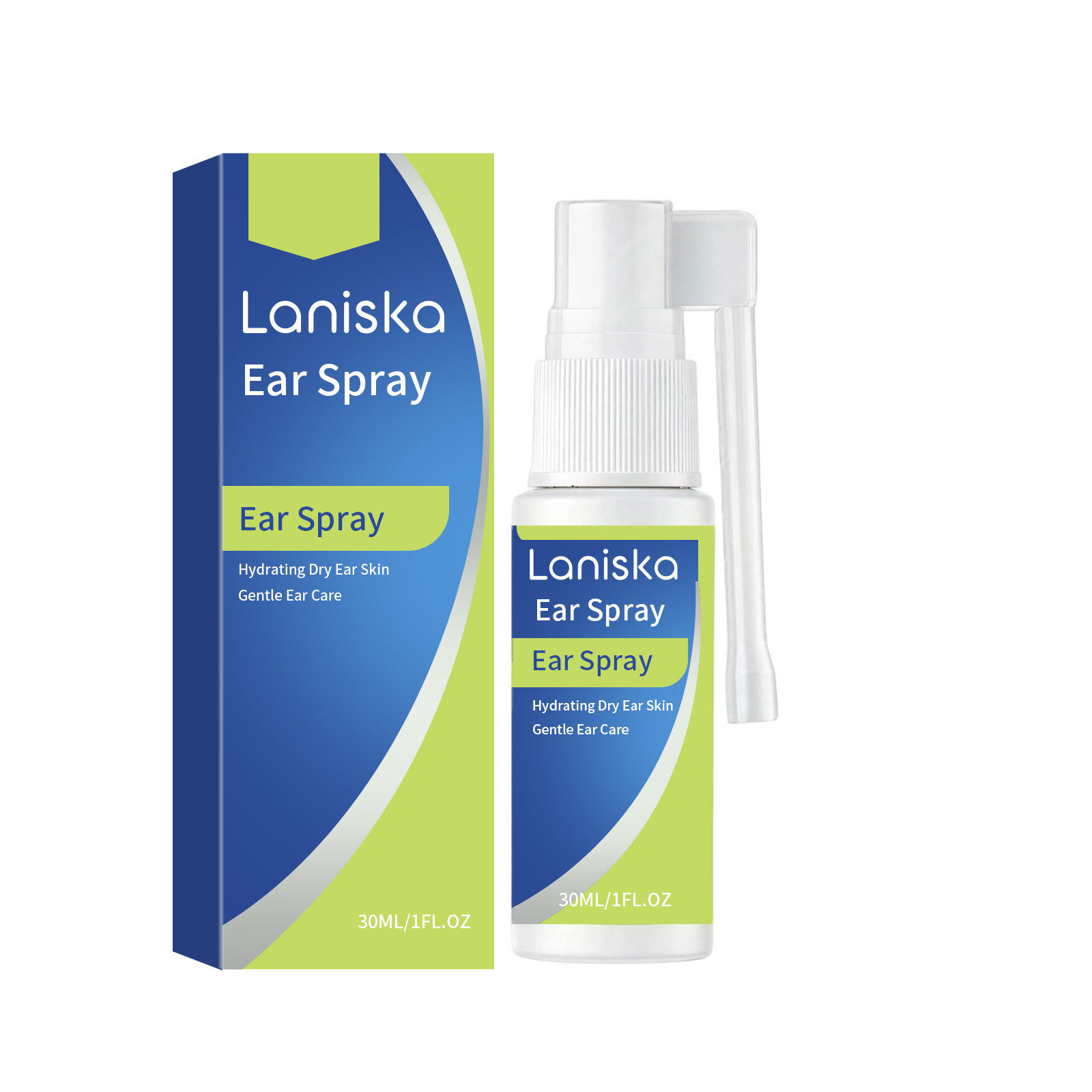 LANISKA Ear Care Spray - Daily Portable Ear Cleaning, Gentle Formula for Care, Cleansing, and Freshness