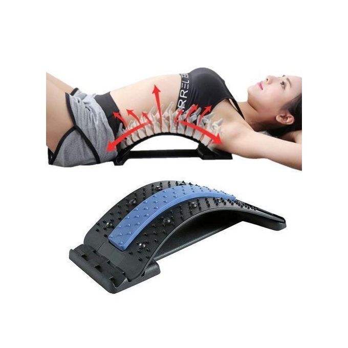 Back Stretcher For Low Back Pain Relief Back Massager Neck Stretcher Multi-Level Lumbar Support Stretcher Spinal, Lower And Upper Muscle Pain Relief