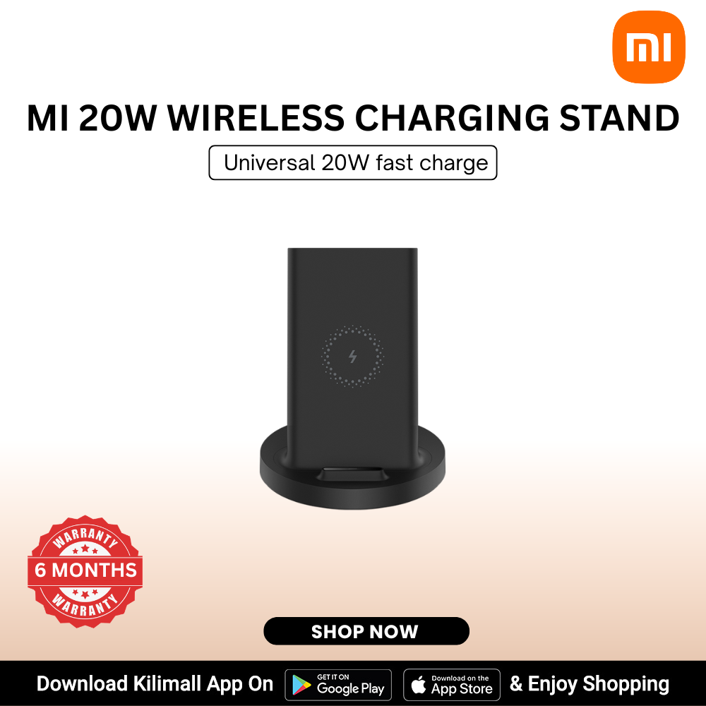 【Xiaomi Official】Xiaomi Mi 20W Wireless Charging Stand – Fast Wireless Charger & Holder for iPhone, Samsung, OnePlus and All Qi-Enabled Devices (Vertical & Horizontal Use)