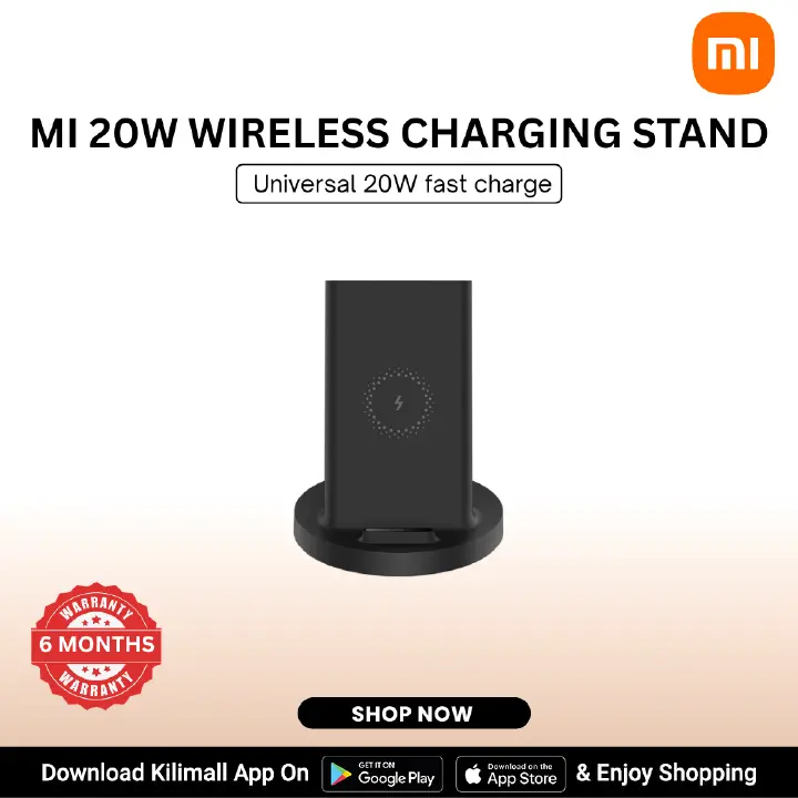 【Xiaomi Official】Xiaomi Mi 20W Wireless Charging Stand – Fast Wireless Charger & Holder for iPhone, Samsung, OnePlus and All Qi-Enabled Devices (Vertical & Horizontal Use)