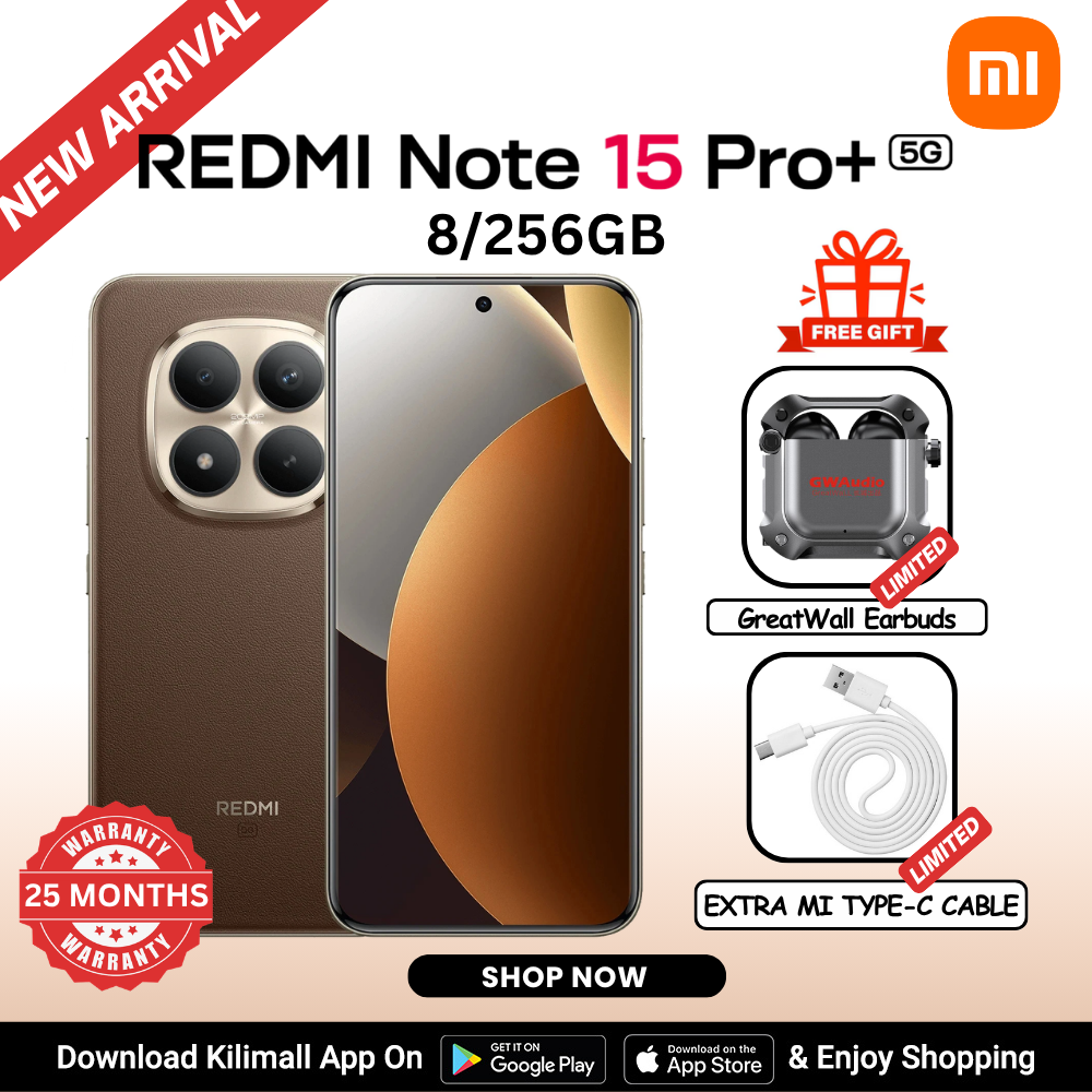 【Xiaomi Official】REDMI Note 15 Pro+ 5G Smartphone 6.83"  AMOLED Display  8GB+256GB / 12GB/512GB Dual SIM + eSIM (200MP + 8MP) Main Camera 32MP front camera 6500mAh battery100W In-screen fingerprint