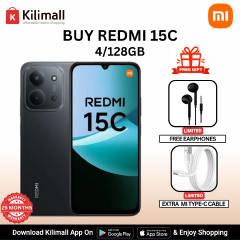 【Special Offer】Redmi 15C Smartphone Display 6.9” 120Hz - 4GB Ram + 128GB Rom Dual SIM, 4G , 6000mAh Battery ,50MP AI dual camera ,33W fast charging ,IP64 ,MediaTek Helio G81-Ultr