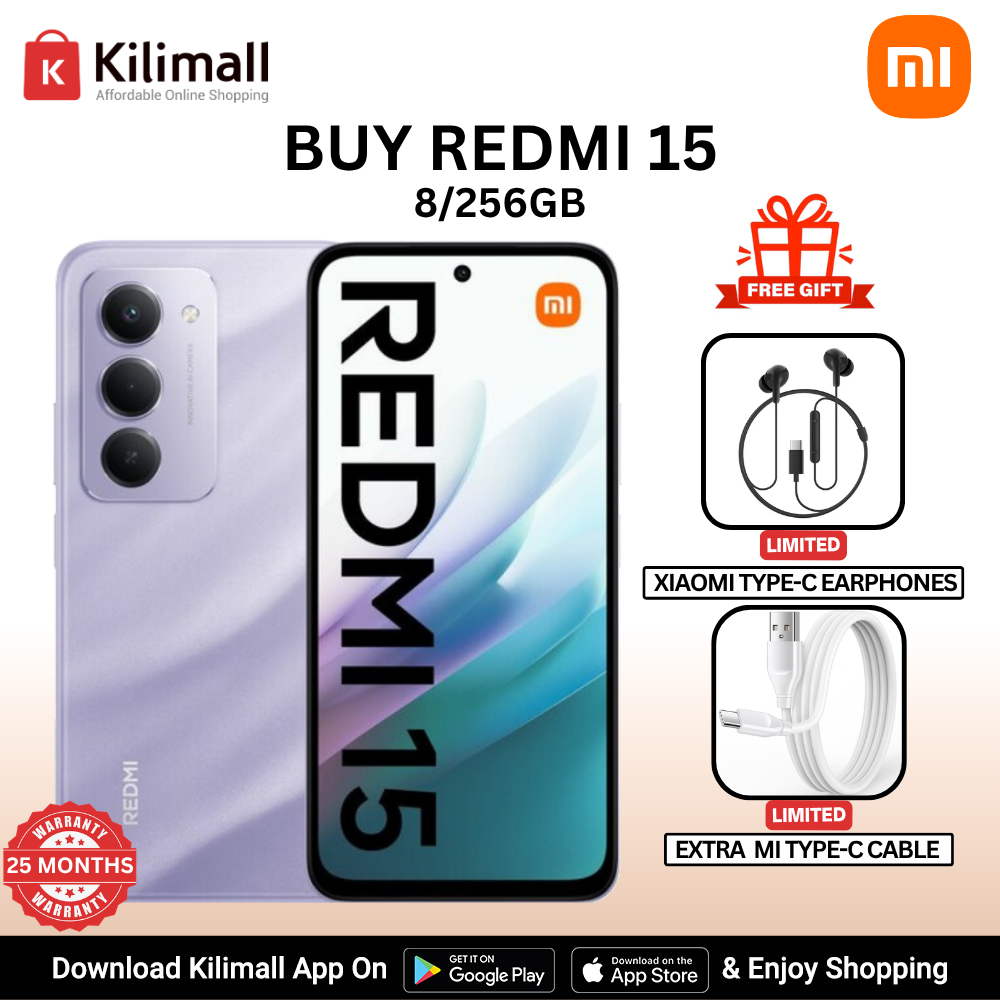 【Xiaomi Official】Redmi 15 Smartphone 6.9" HD+ Display, 8GB+256GB, 50MP AI Camera, 7000mAh Battery, Dual SIM, 4G Side fingerprint