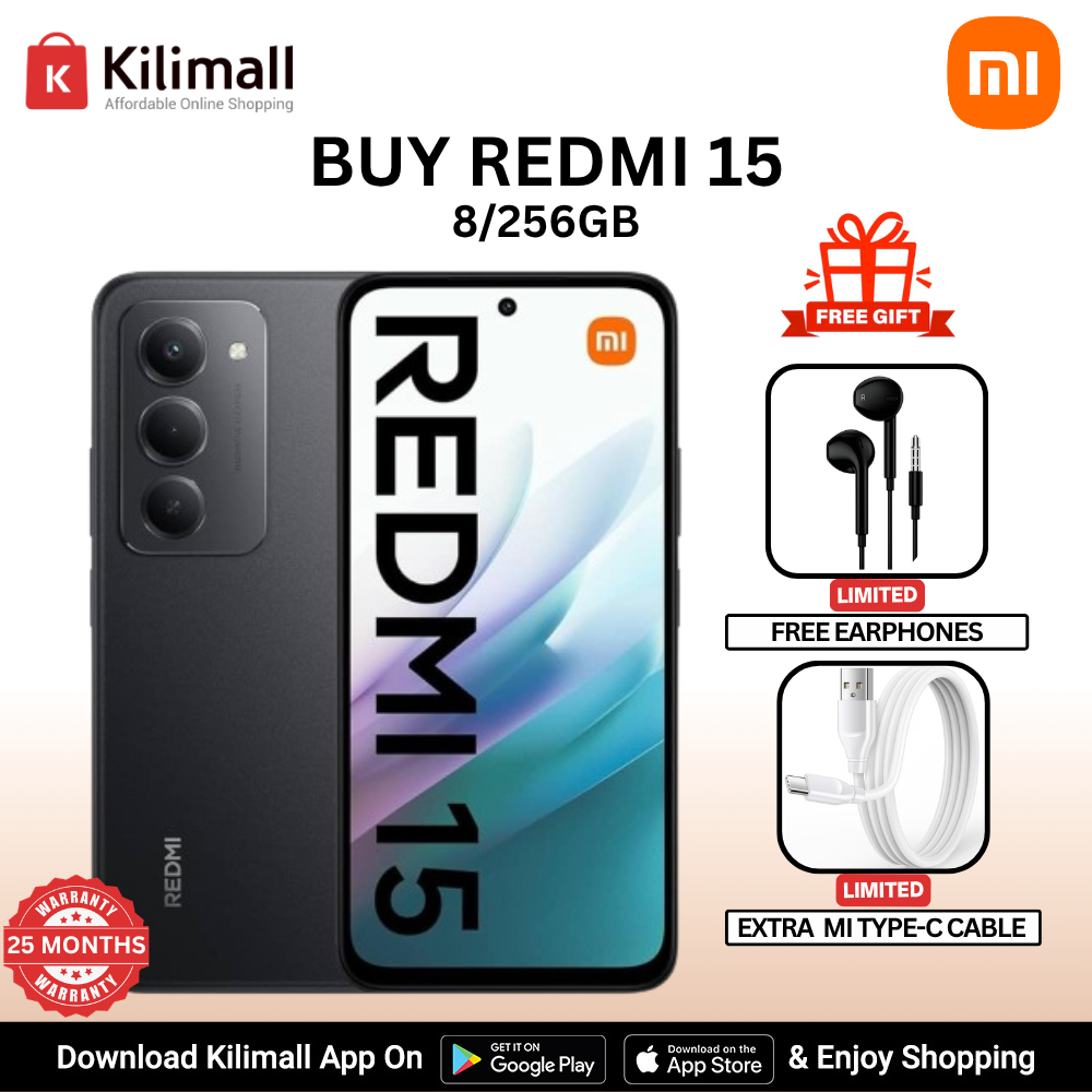 【Xiaomi Official】Redmi 15 Smartphone 6.9" HD+ Display, 8GB+256GB, 50MP AI Camera, 7000mAh Battery, Dual SIM, 4G Side fingerprint