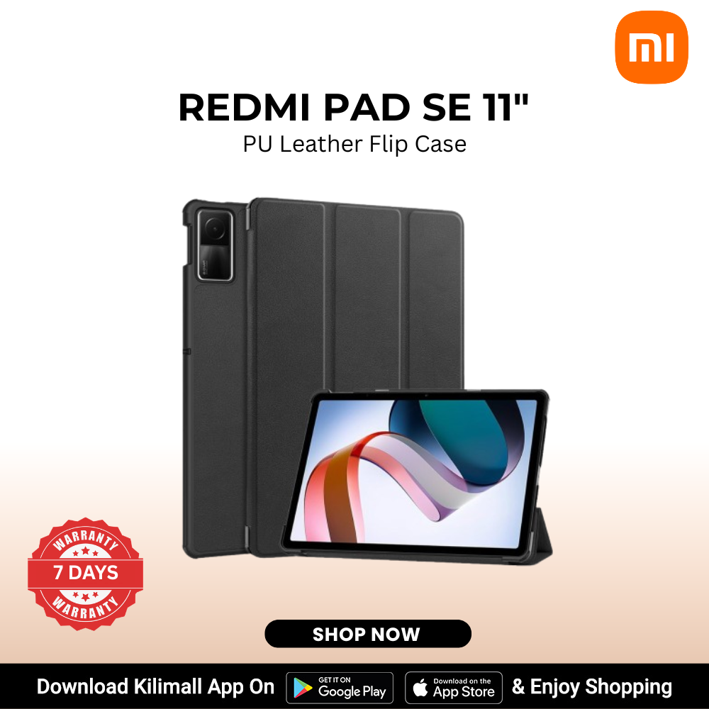 【Xiaomi Official】REDMI PAD SE 11" - PU Leather Flip Case , Shockproof Protective Tablet Cover , Slim & Lightweight , flip cover , Stand cover, Anti-Fingerpirnts, Scratch Resistant