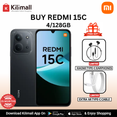 【Special Offer】Redmi 15C Smartphone Display 6.9” 120Hz - 4GB Ram + 128GB Rom Dual SIM, 4G , 6000mAh Battery ,50MP AI dual camera ,33W fast charging ,IP64 ,MediaTek Helio G81-Ultr