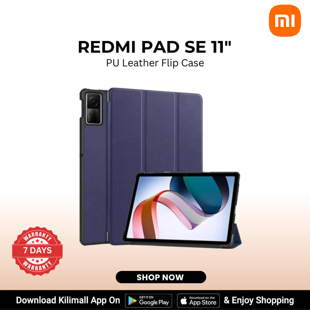 【Xiaomi Official】REDMI PAD SE 11" - PU Leather Flip Case , Shockproof Protective Tablet Cover , Slim & Lightweight , flip cover , Stand cover, Anti-Fingerpirnts, Scratch Resistant