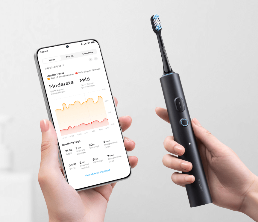 【Xiaomi Official】Xiaomi Smart Electric Toothbrush T501 - Sonic Rechargeable Electric Toothbrush AI Smart App Control IPX8 Waterproof Long Battery Life