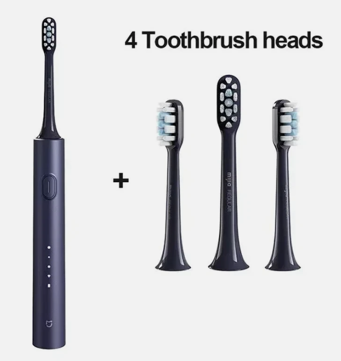 【Xiaomi Official】Xiaomi Electric Toothbrush T302 - Sonic Rechargeable Toothbrush 4 Brush Heads 4 Modes 150-Day Battery Wireless Charging IPX8 Waterproof