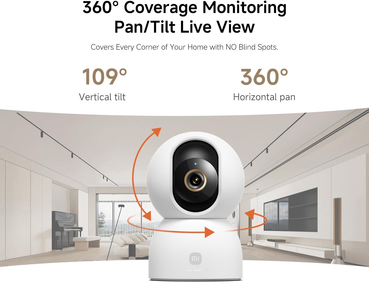 【Special Offer】Xiaomi Smart Camera C701 -  4K WiFi Indoor Security Camera 8MP AI Human Detection 360° Pan Tilt Color Night Vision Two-Way Audio Smart Home CCTV