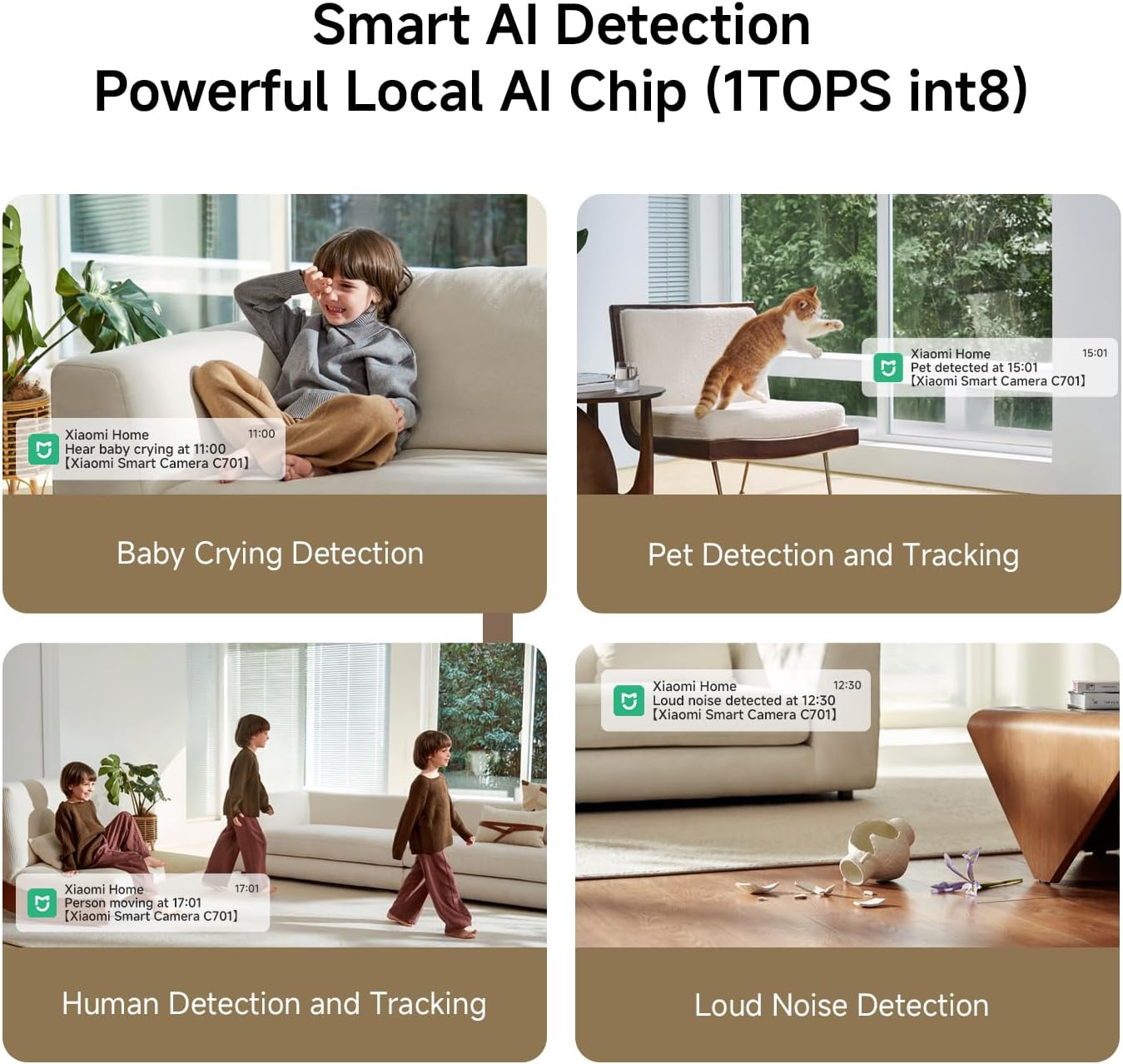 【Special Offer】Xiaomi Smart Camera C701 -  4K WiFi Indoor Security Camera 8MP AI Human Detection 360° Pan Tilt Color Night Vision Two-Way Audio Smart Home CCTV