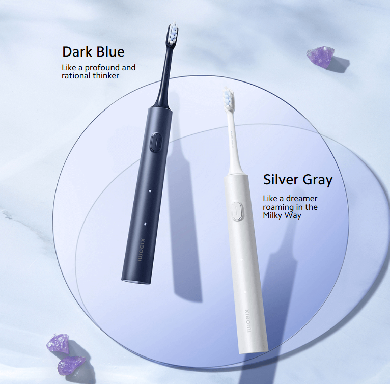 【Xiaomi Official】Xiaomi Electric Toothbrush T302 - Sonic Rechargeable Toothbrush 4 Brush Heads 4 Modes 150-Day Battery Wireless Charging IPX8 Waterproof
