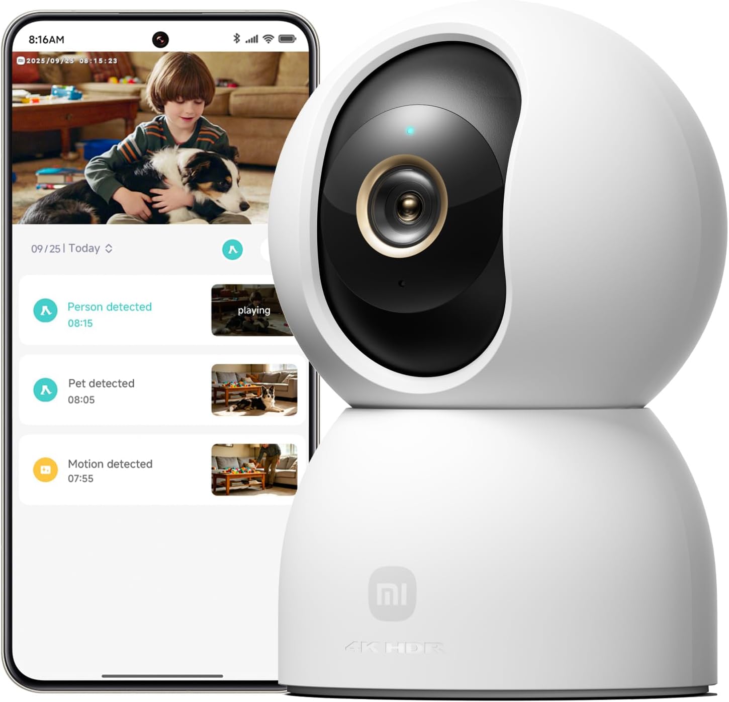 【Special Offer】Xiaomi Smart Camera C701 -  4K WiFi Indoor Security Camera 8MP AI Human Detection 360° Pan Tilt Color Night Vision Two-Way Audio Smart Home CCTV