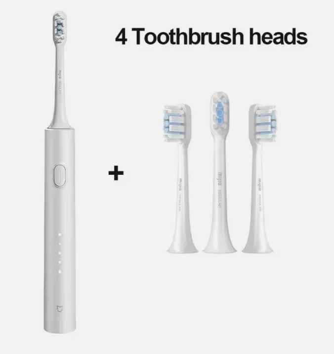 【Xiaomi Official】Xiaomi Electric Toothbrush T302 - Sonic Rechargeable Toothbrush 4 Brush Heads 4 Modes 150-Day Battery Wireless Charging IPX8 Waterproof