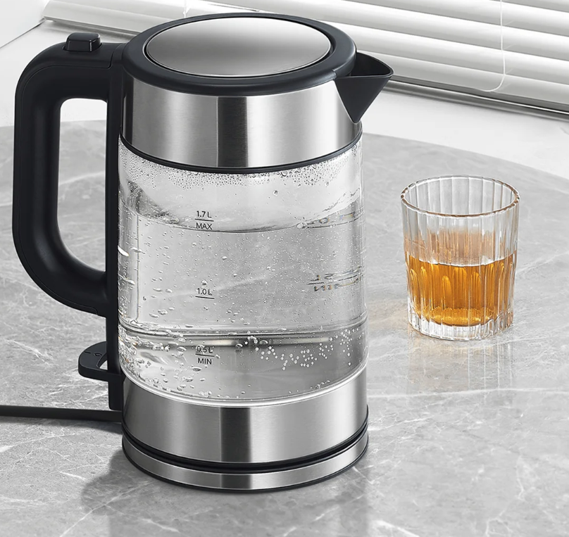 【Xiaomi Official】Xiaomi Electric Glass Kettle - 1.7L high capacity Electric Glass Kettle,LED display ,2200W high power output ,  Water Heater
