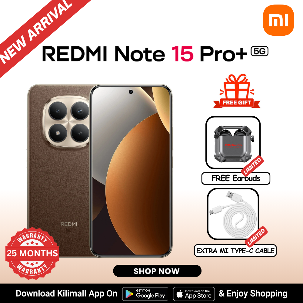 【Xiaomi Official】REDMI Note 15 Pro+ 5G Smartphone 6.83"  AMOLED Display  8GB+256GB / 12GB/512GB Dual SIM + eSIM (200MP + 8MP) Main Camera 32MP front camera 6500mAh battery100W In-screen fingerprint