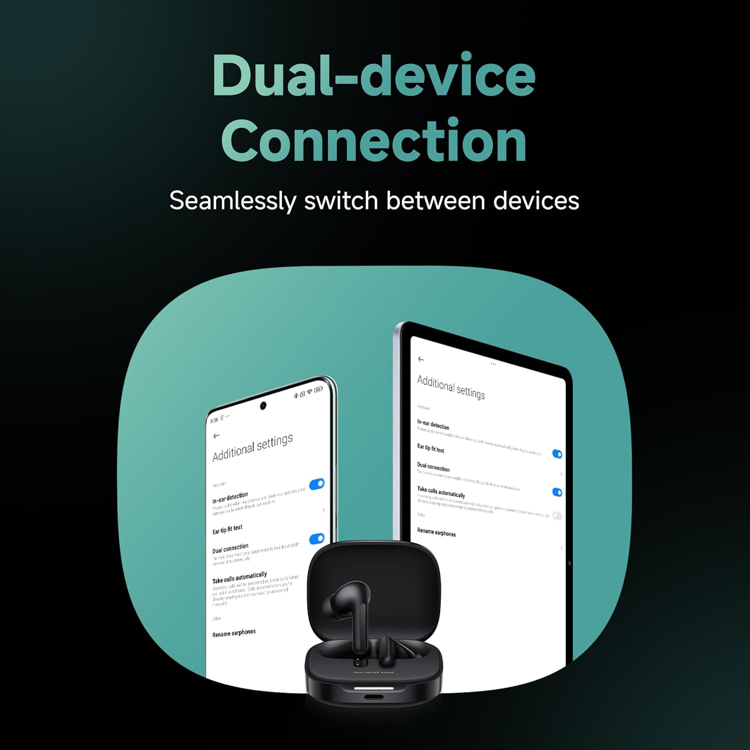 【Special Offer】Redmi Buds 6, Dual Driver TWS in Ear , 49dB Hybrid Active Noise Cancellation, Spatial Audio, Dual Device Connection, Quad Mic AI ENC, 42 Hrs Playtime, Custom EQ, Wireless Earphones