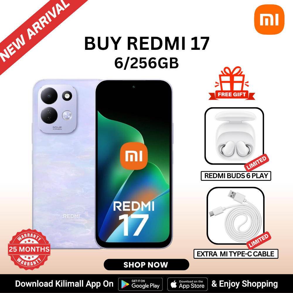 [New Arrival 🔥] Redmi 17 4G  Smart Phone 6.9" display 120Hz -  6GB RAM + 256GB ROM Dual SIM 7500mAh  Battery 50MP main camera Type C Side Fingerprint Android 16