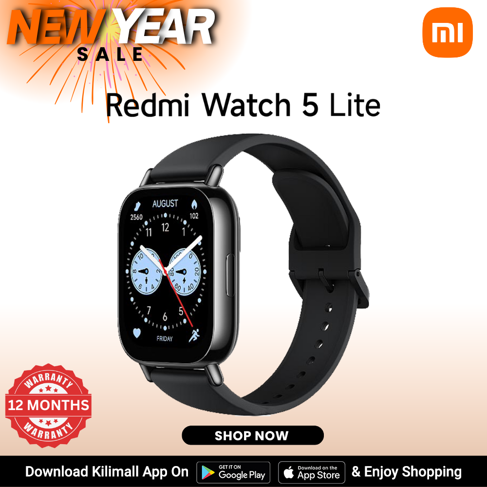 【Special Offer】Xiaomi Redmi Watch 5 Lite Smartrtwatch 1.96" Amoled, Advanced in-Built GPS 5 ATM 18 Day Battery Bluetooth Calling with AI Noise Reduction Always on Display Black