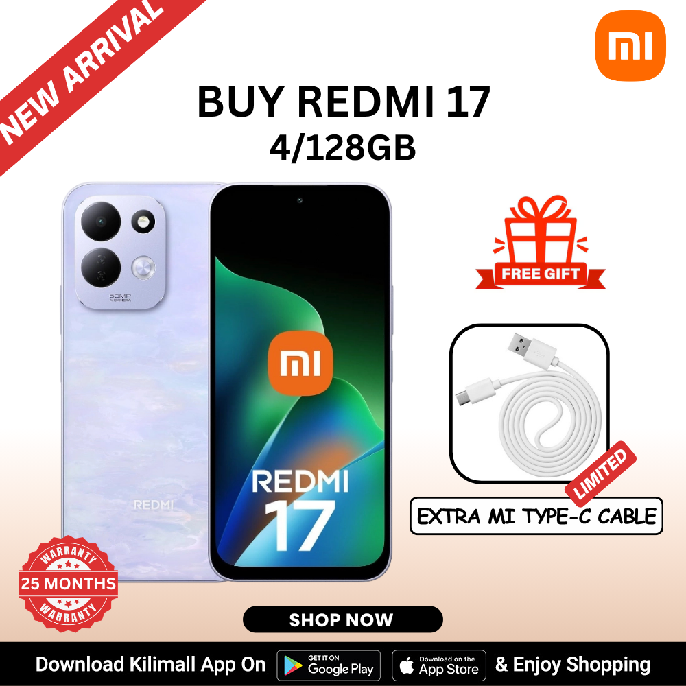 [New Arrival 🔥] Redmi 17 4G  Smart Phone 6.9" display 120Hz -  4GB RAM + 128GB ROM Dual SIM 7500mAh  Battery 50MP main camera Type C Side Fingerprint Android 16