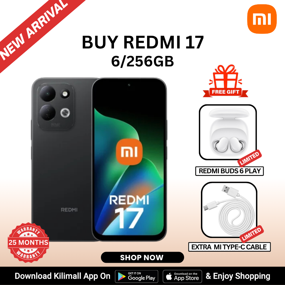 [New Arrival 🔥] Redmi 17 4G  Smart Phone 6.9" display 120Hz -  6GB RAM + 256GB ROM Dual SIM 7500mAh  Battery 50MP main camera Type C Side Fingerprint Android 16