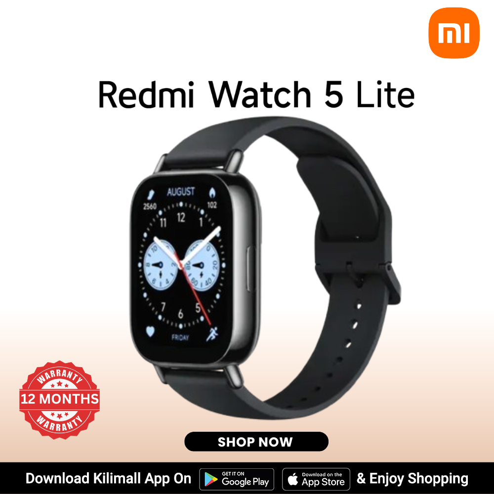 【Special Offer】Xiaomi Redmi Watch 5 Lite Smartrtwatch 1.96" Amoled, Advanced in-Built GPS 5 ATM 18 Day Battery Bluetooth Calling with AI Noise Reduction Always on Display Black