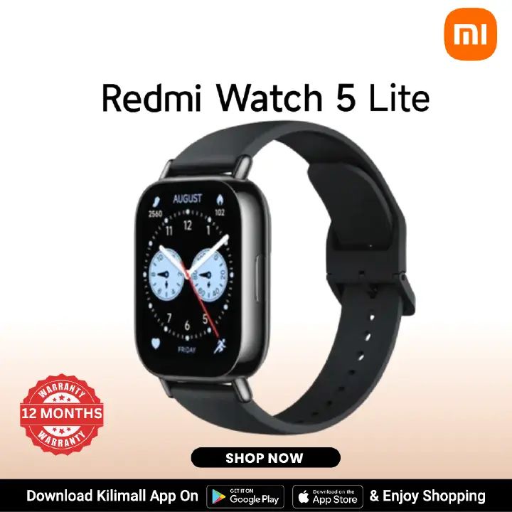 【Special Offer】Xiaomi Redmi Watch 5 Lite Smartrtwatch 1.96" Amoled, Advanced in-Built GPS 5 ATM 18 Day Battery Bluetooth Calling with AI Noise Reduction Always on Display Black