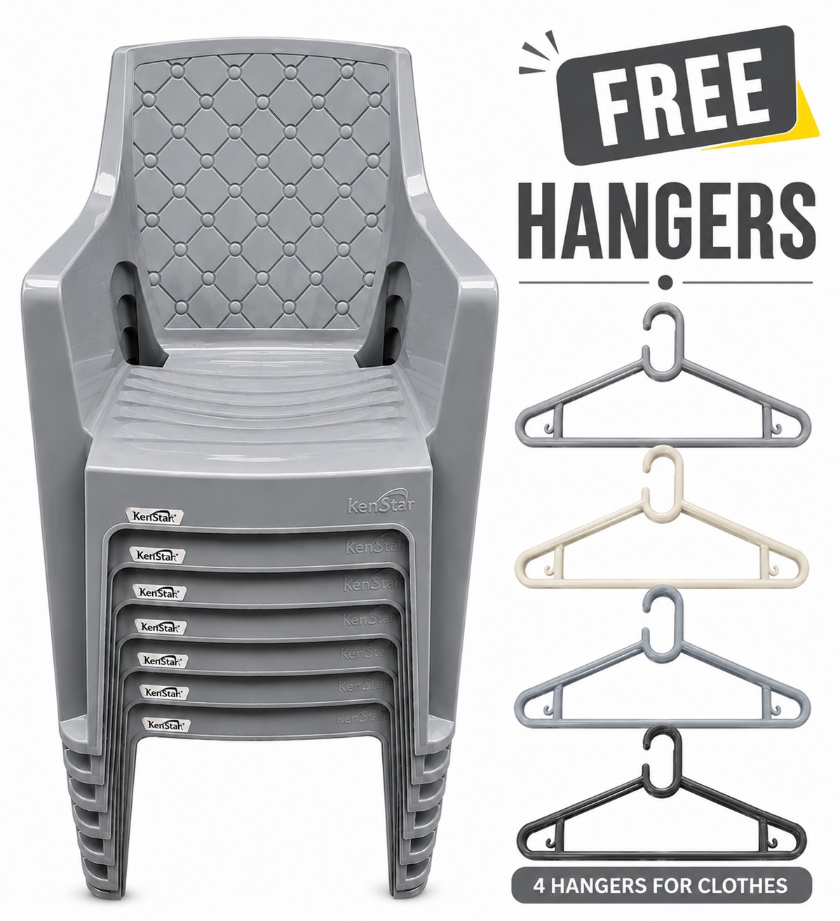 OFFER!! OFFER!! Strong Heavy plastic Comfortable chair home and living kitchen and dinning room good quality chair(ASSORTED)