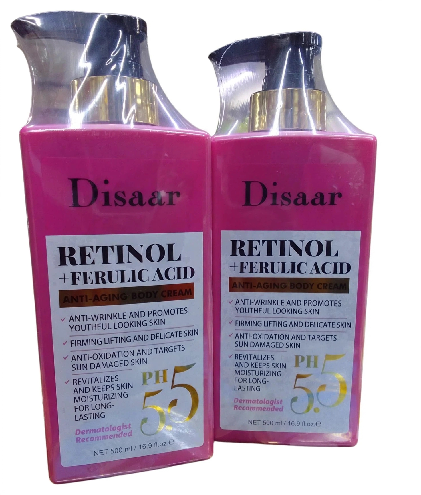 Disaar Retinol + Ferulic Acid Anti-Aging Body Lotion.
