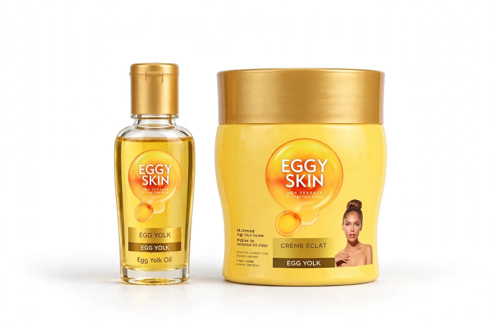 Eggy skin 2 in 1 egg yolk  set - Creme Eclat face cream + Egg yolk Oil