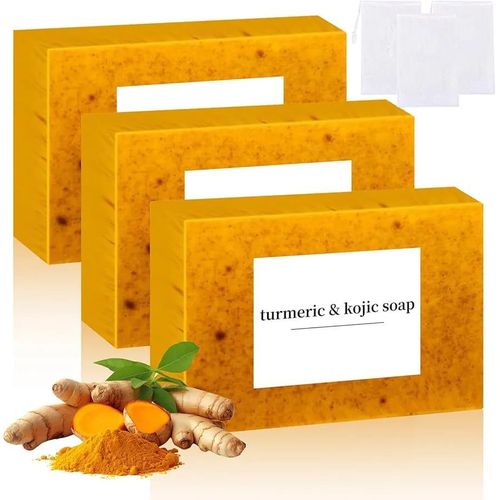 Turmeric Glow Soap Bar - Lemon & Kojic Acid, Removing Dark Spots