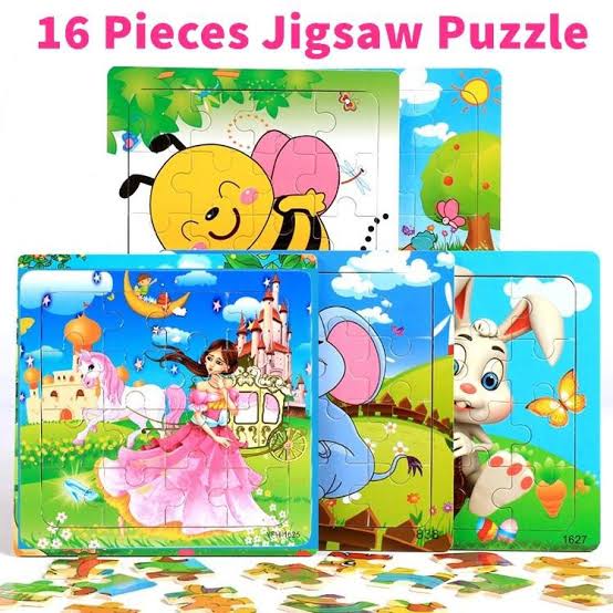 Large Size Wooden Puzzle Wooden for Kids 16PCs Jigsaw Puzzle School Educational Toys Gifts for Children - Big Size 45x 30cm