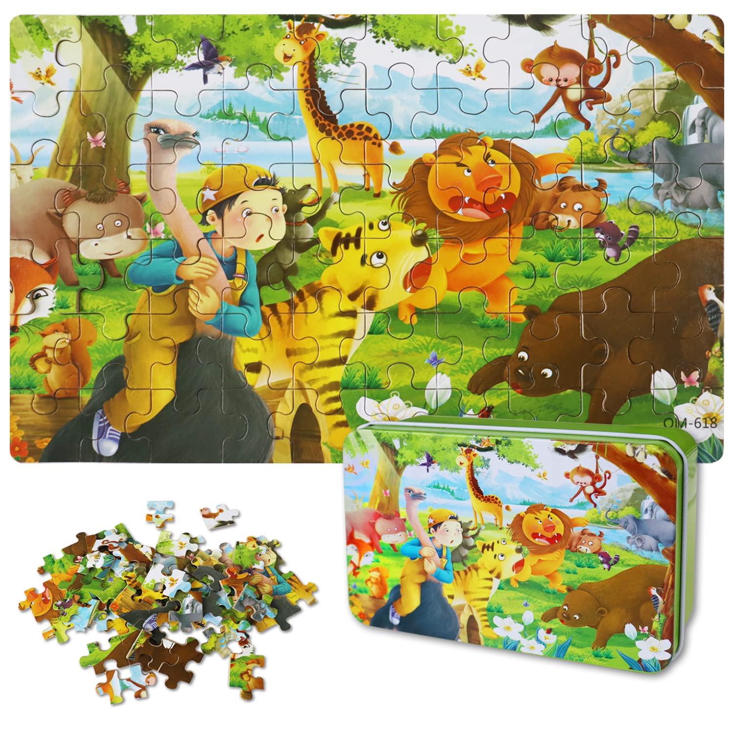 Large Size Wooden Puzzle Wooden for Kids 16PCs Jigsaw Puzzle School Educational Toys Gifts for Children - Big Size 45x 30cm